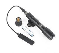 SBGJMY M600C Torcia Tattica Torcia con pad a Pressione e Interruttore a Pulsante di Coda da 600 Lumen per Sistema di Guida Picatinny da 20 mm (Nero)