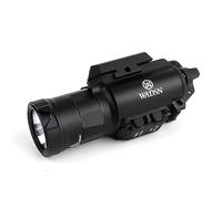 SBGJMY X300 XH35 Torcia flash tattica a 800 lumen, 3 modalità di luce alta e bassa e pistola lampeggiante a frequenza, per il sistema ferroviario Picatinini 20 mm (Nero)