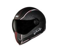 SBH-1 Adonis Rustico Opaco Nero & Rosso Con Visiera Fumè Taglia M 580mm Gec