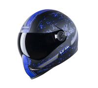 SBH-1 Steelbird Adonis R2K Casco Integrale Full Face Nero Lucido+Blu L 600MM @US