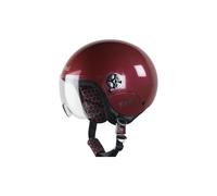 SBH-16 Casco Moto Visiera Fissa Lucida Maroon Aperta Taglia S 560MM @US