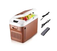 SBHLFXSX Frigorifero automatico da 15 e 20 litri, ideale per auto e casa, ideale per estate, campeggio, pic-nic, con display digitale. Mini frigorifero per auto. (Brown 15L-EU-220V)