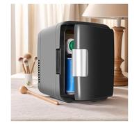 SBHLFXSX Mini frigorifero portatile multifunzione, 4 l/6 lattine, silenzioso per trucco e cura della pelle, per casa e auto, 12 V/120 V (bianco)