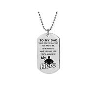 SBI Jewelry Collana da donna con targhetta in argento con scritta "Remember to Stay Strong Love", in acciaio inox, per Natale, compleanno, Acciaio inossidabile, Nessuna pietra preziosa