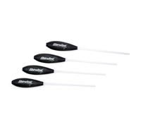 Sbirulino® Kit set da 4 pezzi bombarde galleggianti (bianche) - semi affondanti (trasparenti) - super affondanti (nere) da 3 a 95 grammi (NERA - SUPER AFFONDANTE, 46 GR)