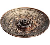 SBJKLYRN bruciatore di incenso ， Bruciatore di incenso, bruciatore di incenso, candelabro in Ferro battuto, portacandele Decorativo, candelabro profumato for la casa(Zodiac Red Copper)