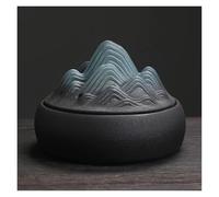 SBJKLYRN bruciatore di incenso , Bruciatore di incenso in Ceramica con Design a Montagna - Porta incenso Zen for Animali Domestici e prevenzione incendi for la Decorazione della casa(Blue)