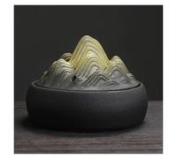 SBJKLYRN bruciatore di incenso ， Bruciatore di incenso in Ceramica con Design a Montagna - Porta incenso Zen for Animali Domestici e prevenzione incendi for la Decorazione della casa(Yellow)