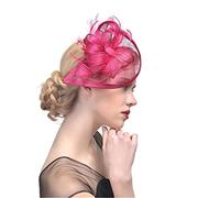 SBJKLYRN Cocktail hat， Cappelli da sposa con clip, for donne, accessori for capelli da sposa, for cocktail, tè e feste.(As pictue)