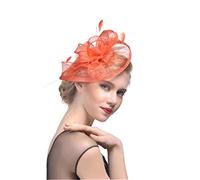 SBJKLYRN Cocktail hat， Cappelli da sposa con clip, for donne, accessori for capelli da sposa, for cocktail, tè e feste.(Watermelon Red)