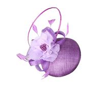 SBJKLYRN Cocktail hat， Cappello da sposa con fermaglio for capelli, da donna, for cocktail party, da sposa, da donna, cappelli in rete, copricapo(Iris)
