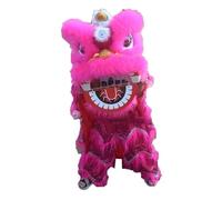 SBJKLYRN Costume da danza del leone, Costume da danza del leone 8 pollici della mascotte for la drago di seta degli sport all'aria aperta(Purple)