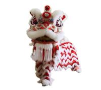 SBJKLYRN Costume da danza del leone, Costume da danza del leone in lana artificiale capodanno cinese testa di arte popolare tradizionale drago