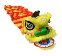 SBJKLYRN Costume da danza del leone, Costume da mascotte for la danza del leone di primavera Capodanno in Cina, for spettacoli sportivi all'aperto, for feste in costume(Yellow,6 inch)