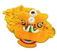 SBJKLYRN Costume da danza del leone, Danza del drago e danza leone Risveglio Testa di sud Puntelli Performance Costume(Yellow,9in)