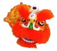 SBJKLYRN Costume da danza del leone, Danza del drago e danza leone Risveglio Testa di sud Puntelli Performance Costume(Orange,6in)