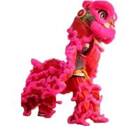 SBJKLYRN Costume da danza del leone, Danza del leone Sport all'aria aperta Oggetti di scena for la danza for spettacoli for due adulti(Pink)