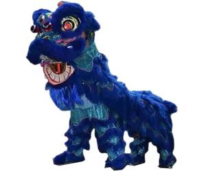 SBJKLYRN Costume da danza del leone, Danza del leone Sport all'aria aperta Oggetti di scena for la danza for spettacoli for due adulti(Blue)