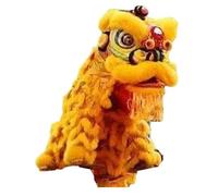 SBJKLYRN Costume da danza del leone, Oggetti di scena Capodanno cinese Leone Classico Danza del leone Sport all'aria aperta seta(Yellow)