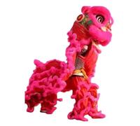 SBJKLYRN Costume da danza del leone, Oggetti di scena Capodanno cinese Leone Classico Danza del leone Sport all'aria aperta seta(Pink)