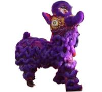 SBJKLYRN Costume da danza del leone, Stile cinese danza del leone tradizionale mascotte testa costume festa di sport all'aria aperta(Purple)