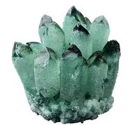 SBJKLYRN Cristallo Irregolare, Decorazione for la casa Reiki con Campione di geode Minerale Grezzo Irregolare in Cristallo Quarzo Fantasma Verde Naturale(400~500g)