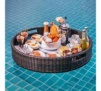 SBJKLYRN pallet, Galleggianti for piscina, vassoio galleggiante for piscina for adulti for banchi di sabbia, spa, bagni, feste e bar all'aperto(Coffee)