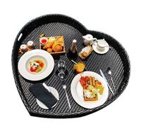 SBJKLYRN pallet, Vassoio galleggiante for piscina, vassoio galleggiante con maniglia, for servire bevande, brunch e cibo in piscina(Black)