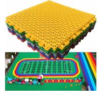 SBJKLYRN Piastrelle per attività Sportive all'aperto, Piastrelle for Sport all'aperto for asili e scuole, Piastrelle modulari ad Incastro a Scarico rapido, tappetini Puzzle Fai da Te(Blue)