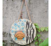 SBJKLYRN Pietra calpestabile da Giardino， Decorazione murale con Motivo a Stelle Marine e Conchiglie, con spago, pavimentazione Antiscivolo for vialetti e Giardini(Shells)