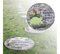 SBJKLYRN Pietra calpestabile da Giardino, Pavimentazione Decorativa for Esterni Adatta a Tutte Le Stagioni, Pietra Decorativa Multicolore for Giardini/sentieri(Turtle)