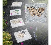 SBJKLYRN Pietra calpestabile da Giardino， Pavimentazione Rettangolare for vialetti con ciottoli levigati, Pietra Decorativa in Stile Rustico for Prati/Giardini(Butterfly)