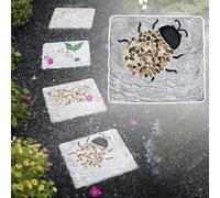 SBJKLYRN Pietra calpestabile da Giardino, Pavimentazione Rettangolare for vialetti con ciottoli levigati, Pietra Decorativa in Stile Rustico for Prati/Giardini(Ladybugs)