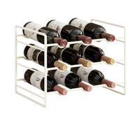 SBJKLYRN portabottiglie da banco, Design a 3 strati, nessun assemblaggio richiesto, moderno e minimalista, utilizzato in cucine, ristoranti bar(White)