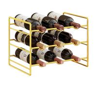 SBJKLYRN portabottiglie da banco, Design a 3 strati, nessun assemblaggio richiesto, moderno e minimalista, utilizzato in cucine, ristoranti bar(Gold)