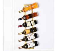 SBJKLYRN portabottiglie da banco, Portabottiglie da parete, metallo non facilmente deformabile, salva spazio, for bar, soggiorno, cucina e ristorante(X Large)