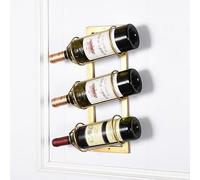 SBJKLYRN portabottiglie da banco, Portabottiglie da parete, metallo non facilmente deformabile, salva spazio, for bar, soggiorno, cucina e ristorante(Small)