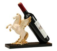 SBJKLYRN portabottiglie da banco, Portabottiglie for cavalli, stile creativo singolo, supporto stabile, for la famiglia e gli amici(White)