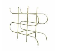 SBJKLYRN portabottiglie da banco, Portabottiglie in metallo, design multistrato, nessun assemblaggio richiesto, for tavolo da pranzo, mobiletto, piano di lavoro(Gold)