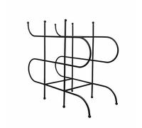 SBJKLYRN portabottiglie da banco, Portabottiglie in metallo, design multistrato, nessun assemblaggio richiesto, for tavolo da pranzo, mobiletto, piano di lavoro(Black)