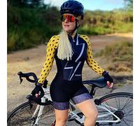 SBJKLYRN Ruota per bicicletta elettrica， Maglia da ciclismo, tuta da triathlon da donna, tuta da ciclismo, tuta da donna, kit da triathlon con imbottitura in gel traspirante(E,S)