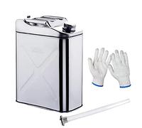 SBJKLYRN Serbatoio di stoccaggio del Carburante， Tanica for Benzina Portatile in Acciaio Inossidabile 304, Serbatoio antiruggine con Tubo di Guida dell'olio, 20 l(20L)