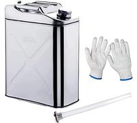 SBJKLYRN Serbatoio di stoccaggio del Carburante， Tanica for Olio combustibile Portatile in Acciaio Inox 304, Serbatoio for Carburante antiruggine con Tubo di Guida for Olio(20L)