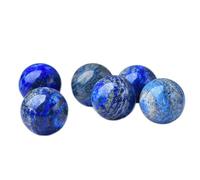 SBJKLYRN Sfera di Cristallo Decorativa, Set di 6 Sfere Cristallo con Pietre preziose lapislazzuli Naturali for la Decorazione Domestica, riempitivo for vasi, Feng Shui(30~35mm)