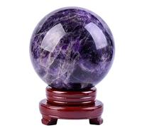 SBJKLYRN Sfera di Cristallo Decorativa, Sfera di Cristallo Ametista da Sogno con Supporto - Decorazione della Stanza, guarigione Cristalli, Forniture for Stregoneria(5.5in(14cm))