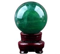 SBJKLYRN Sfera di Cristallo Decorativa, Sfera di Cristallo Fluorite Verde con Supporto Sfere Pietre preziose Lucide Raccolta Minerale Naturale(Diameter 120mm)