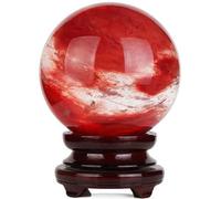SBJKLYRN Sfera di Cristallo Decorativa, Sfera di Cristallo Quarzo Rosso Fuso con Sfera Pietra preziosa Naturale for la guarigione dei Cristalli Meditazione(200mm)