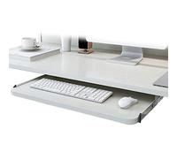 SBJKLYRN Tastiera con Supporto, Cassetti Estraibili for Tastiera e Mouse, Facile da installare/Regolabile in Altezza, Supporto for ripiano Porta Tastiera(White,70 * 27 cm(28 * 11 inch))