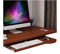 SBJKLYRN Tastiera con Supporto， con Supporto Regolabile in Altezza, cassetto for Tastiera in Legno sotto la scrivania, Estensione for scrivania, ripiano Porta Tastiera e Mouse(Sleeve Wood,70 * 26cm)