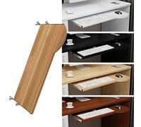 SBJKLYRN Tastiera con Supporto, Vassoio for Tastiera Estraibile sotto la scrivania, cassetto Scorrevole for Tastiera, for supportare Tastiera e Mouse(Walnut,700 * 260mm/28 * 10Inch)